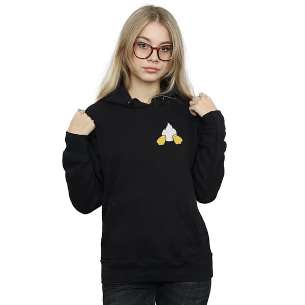 Disney Womens/Ladies Donald Duck Backside Breast Print Hoodie