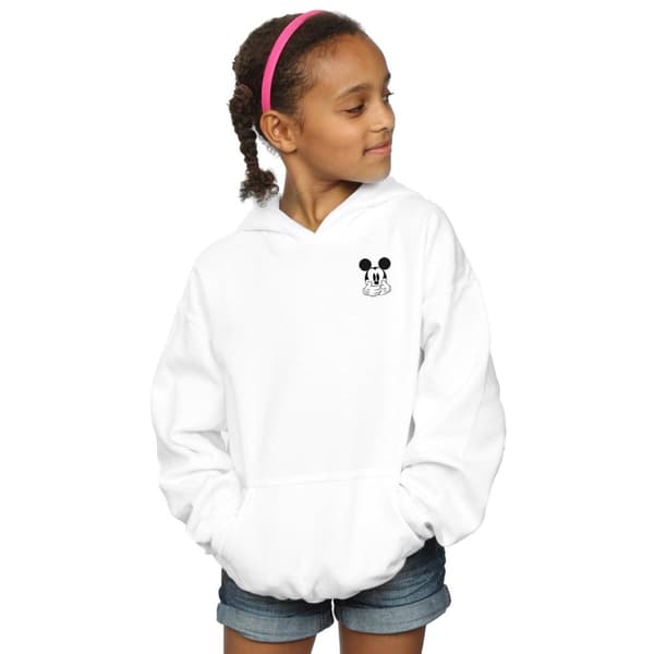 Disney Girls Mickey Mouse Dont Speak Breast Print Hoodie