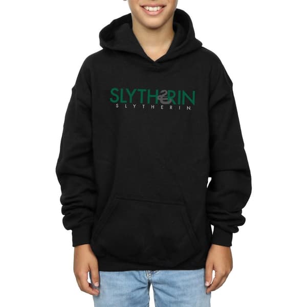 Harry Potter Boys Slytherin Text Hoodie
