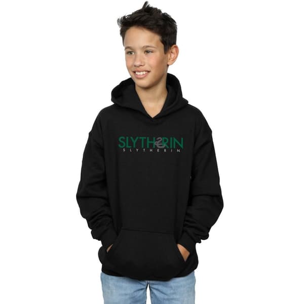 Harry Potter Boys Slytherin Text Hoodie