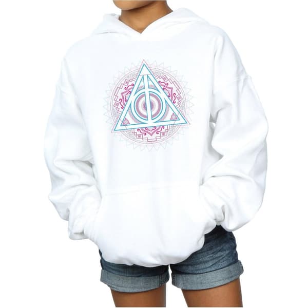Harry Potter Girls Neon Deathly Hallows Hoodie