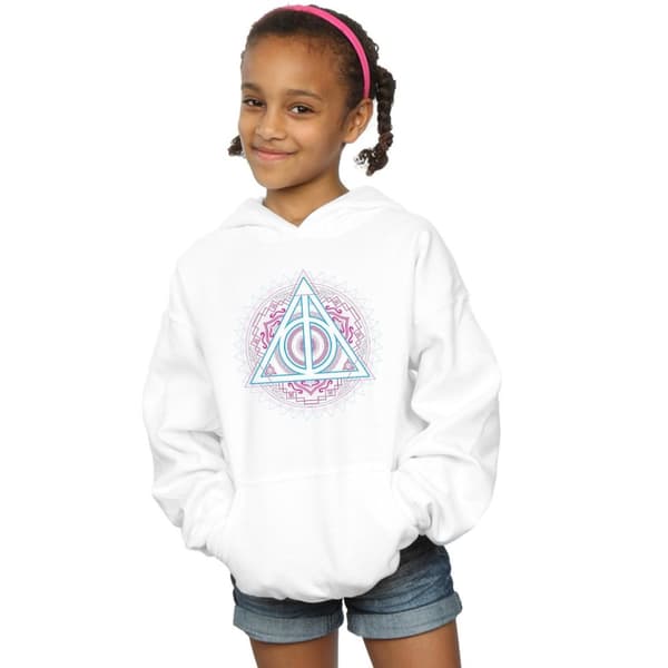 Harry Potter Girls Neon Deathly Hallows Hoodie