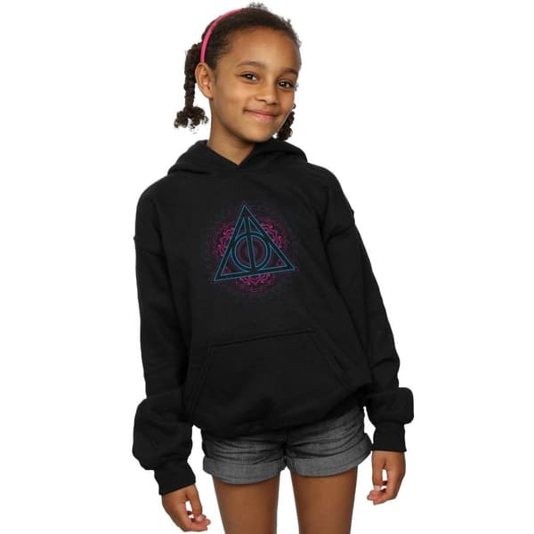 Harry Potter Girls Neon Deathly Hallows Hoodie