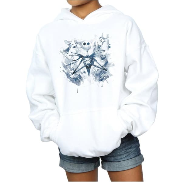 Disney Girls Nightmare Before Christmas Paint Spray Carers Hoodie