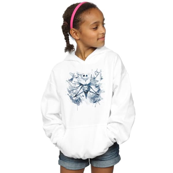 Disney Girls Nightmare Before Christmas Paint Spray Carers Hoodie