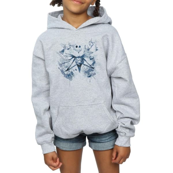 Disney Girls Nightmare Before Christmas Paint Spray Carers Hoodie