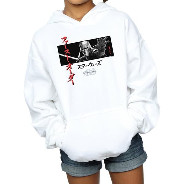Star Wars: The Rise of Skywalker Girls Star Wars The Rise Of Skywalker Kylo Ren Katakana Art Stripe Hoodie