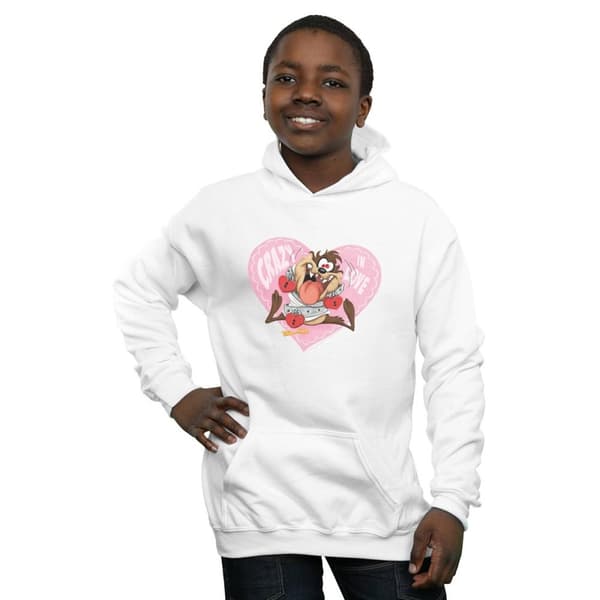 Looney Tunes Boys Taz Alla hjärtans dag Crazy In Love Hoodie