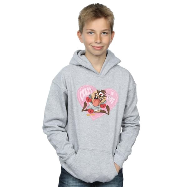 Looney Tunes Boys Taz Alla hjärtans dag Crazy In Love Hoodie