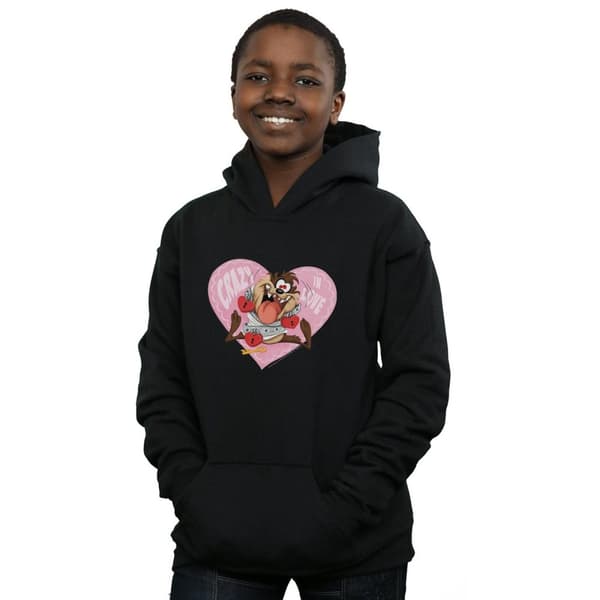 Looney Tunes Boys Taz Alla hjärtans dag Crazy In Love Hoodie