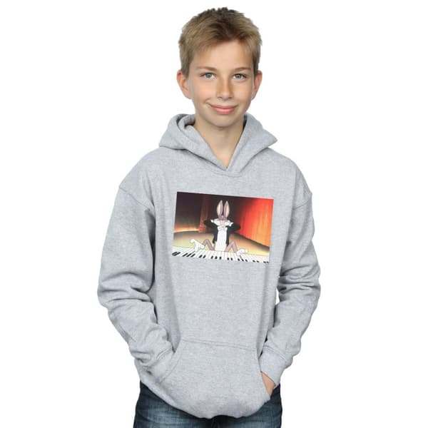 Looney Tunes Boys Bugs Bunny Playing Piano Hoodie