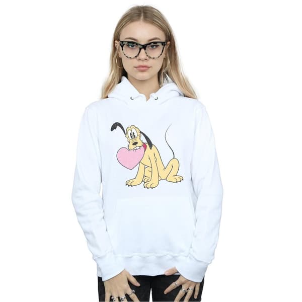 Disney Kvinnor/Damer Pluto Love Heart Hoodie