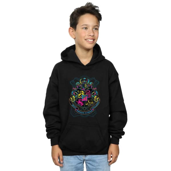 Harry Potter Boys Neon Hogwarts Crest Hoodie