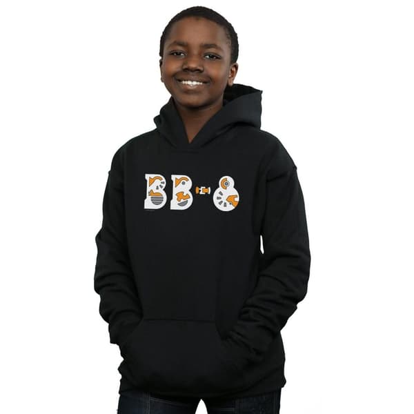 Star Wars Boys The Rise Of Skywalker BB-8 Text Logo Hoodie