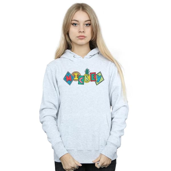 Disney Womens/Ladies Mickey Mouse Fruit Blocks Hoodie