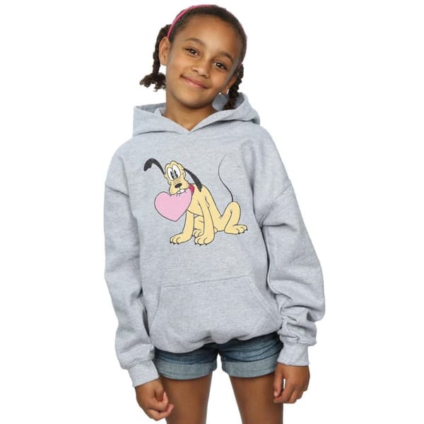 Disney Girls Pluto Love Heart Hoodie