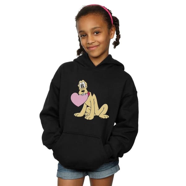 Disney Girls Pluto Love Heart Hoodie