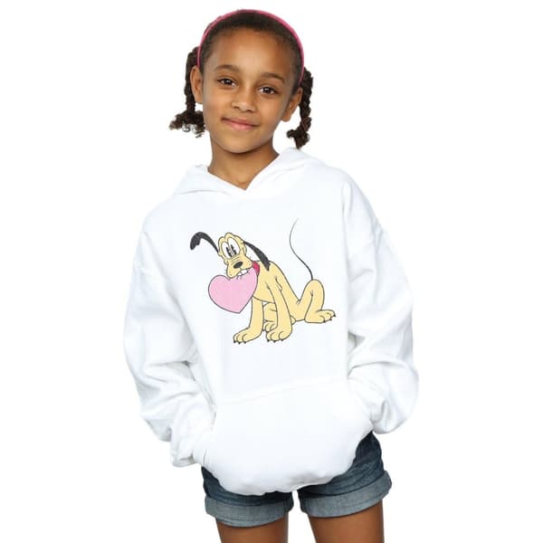 Disney Girls Pluto Love Heart Hoodie