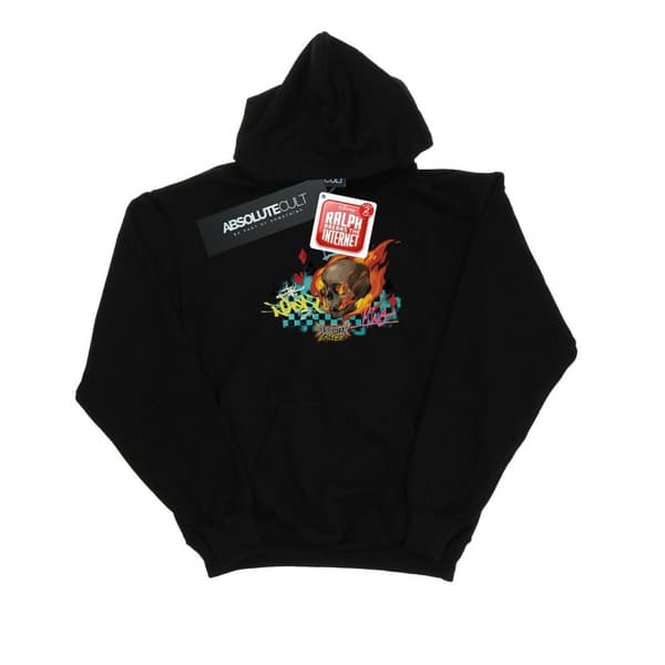 Disney Wreck It Ralph Race Skull Hoodie för flickor Black 7-8 Years