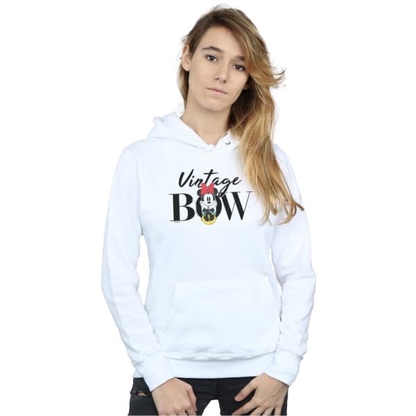 Disney Womens/Ladies Minnie Mouse Vintage Bow Hoodie
