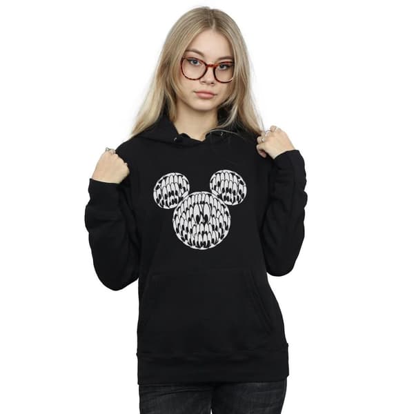 Disney Womens/Ladies Mickey Mouse Head Of Eyes Hoodie