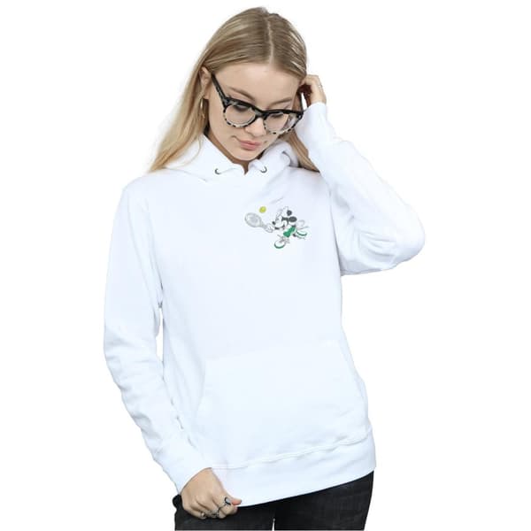 Disney Womens/Ladies Minnie Mouse Tennis Breast Print Hoodie