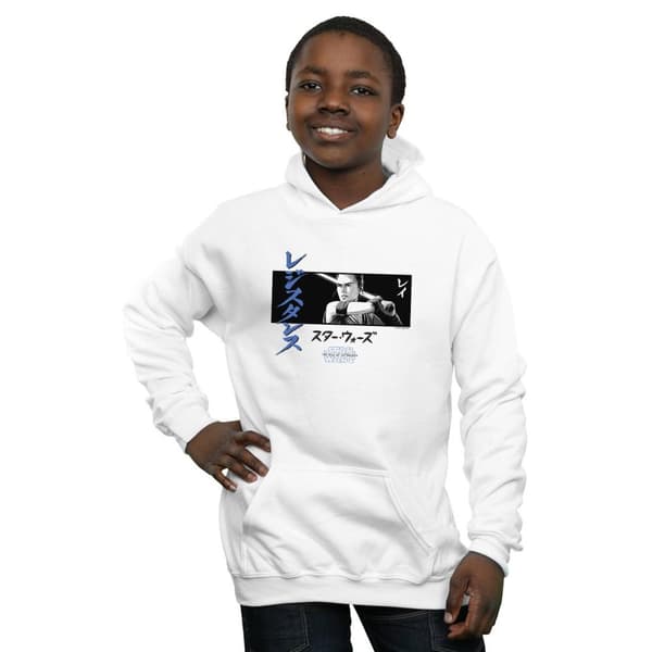 Star Wars: The Rise of Skywalker Boys Star Wars The Rise Of Skywalker Rey Katakana Art Stripe Hoodie