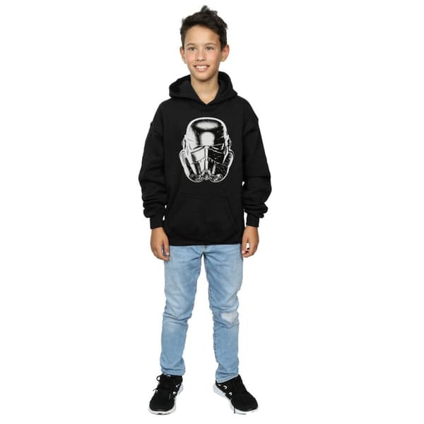 Star Wars Pojkar Stormtrooper Warp Speed Hjälm Hoodie