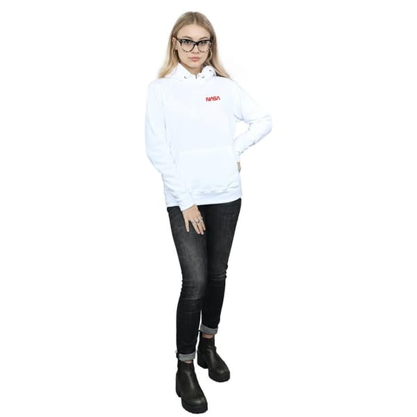 NASA Womens/Ladies Modern Logo Chest Hoodie