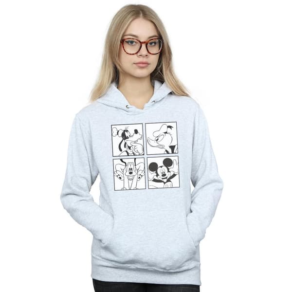 Disney Boxed Hoodie för damer/kvinnor Musse, Kalle, Långben och Pluto