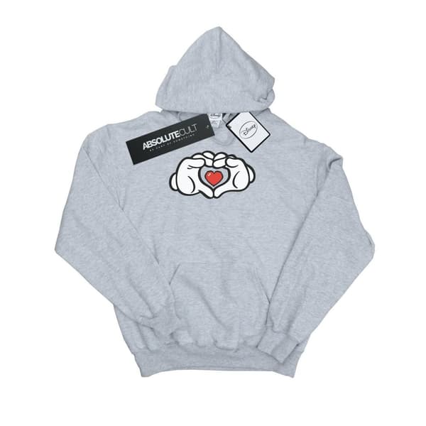Disney Womens/Ladies Musse Pigg Hjärta Händer Hoodie