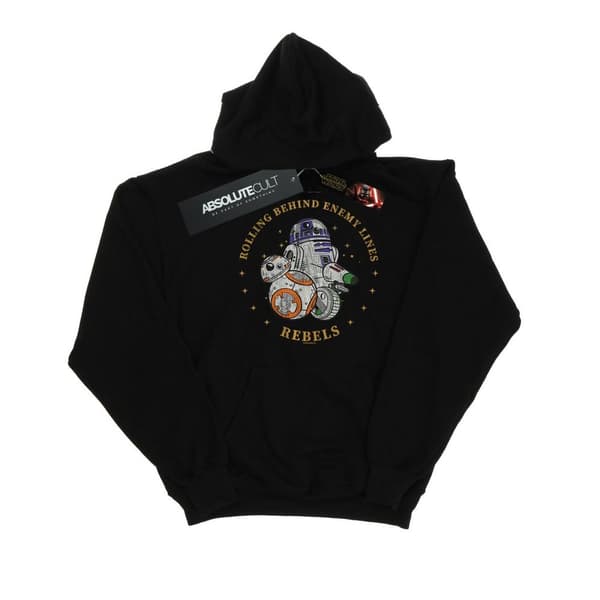 Star Wars: The Rise of Skywalker Womens/Ladies Star Wars The Rise Of Skywalker Rolling Behind Enemy Lines Hoodie Black XL