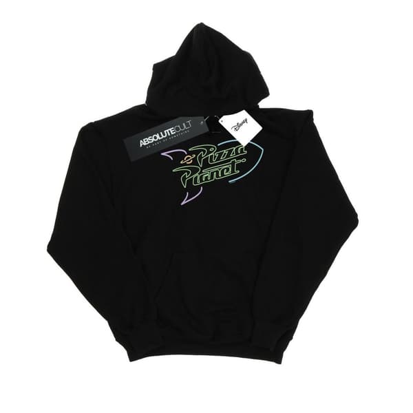 Disney Womens/Ladies Toy Story Neon Pizza Planet Hoodie Black XXL