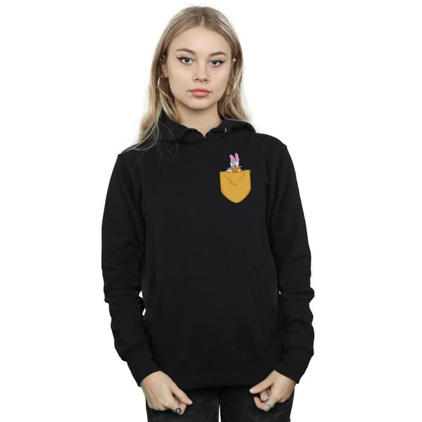 Disney Huvtröja med fuskficka för damer/kvinnor Daisy Duck