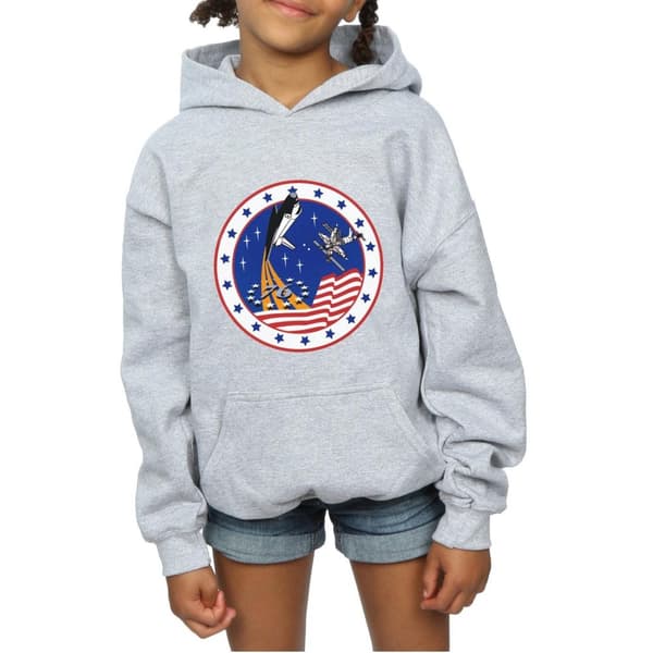 NASA Klassisk Rocket 76-hoodie för flickor
