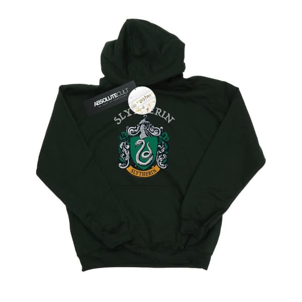 Harry Potter Girls Slytherin Crest Hoodie Forest Green 3-4 Years