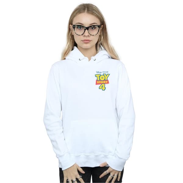 Disney Womens/Ladies Toy Story 4 Logo Breast Print Hoodie