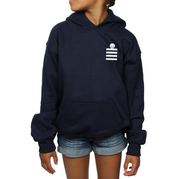 Looney Tunes Girls Tweety Pie Striped Faux Pocket Hoodie