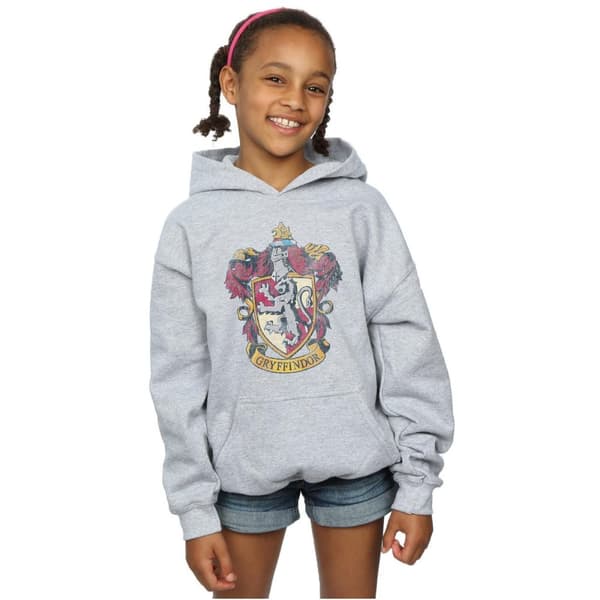 Harry Potter Girls Gryffindor Distressed Crest Hoodie