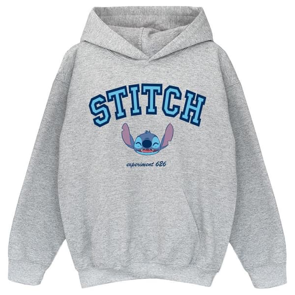 Disney Boys Lilo & Stitch Collegial Hoodie Sports Grey 12-13 Years