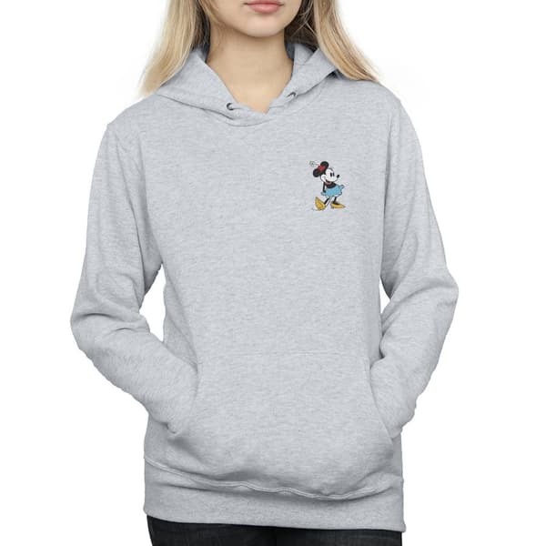 Disney Womens/Ladies Minnie Mouse Kick Chest Hoodie