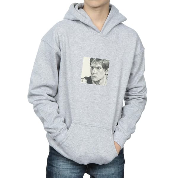 Star Wars Han Solo Drawing-hoodie för pojkar