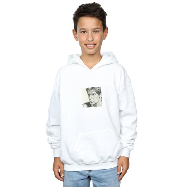 Star Wars Han Solo Drawing-hoodie för pojkar