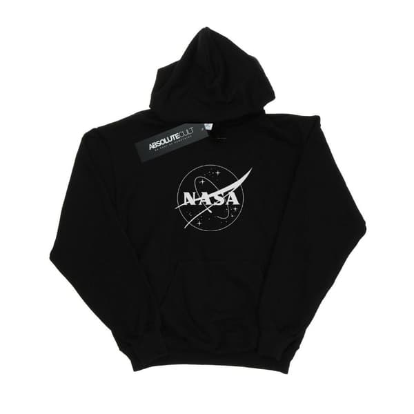 NASA Classic Insignia Logo Monokrom huvtröja för flickor