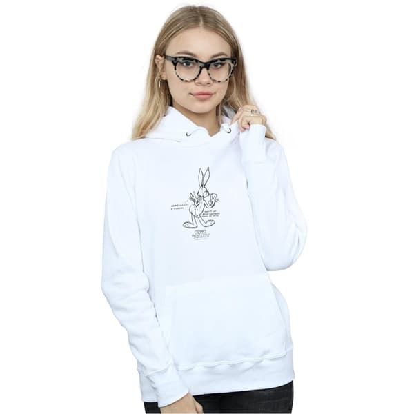 Looney Tunes Kvinnor/Damer Bugs Bunny White Belly Hoodie