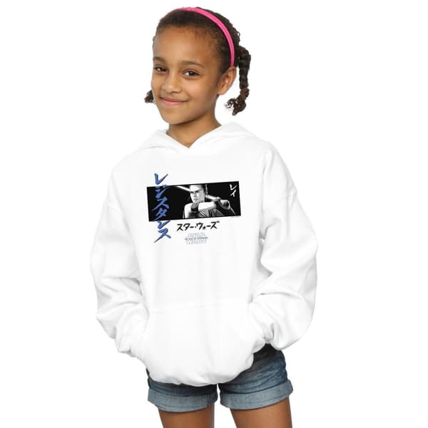 Star Wars: The Rise of Skywalker Girls Star Wars The Rise Of Skywalker Rey Katakana Art Stripe Hoodie