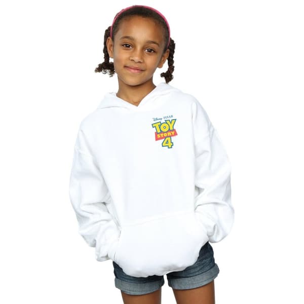 Disney Girls Toy Story 4 Logo Breast Print Hoodie
