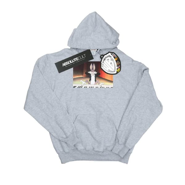 Looney Tunes Girls Bugs Bunny Playing Piano Hoodie