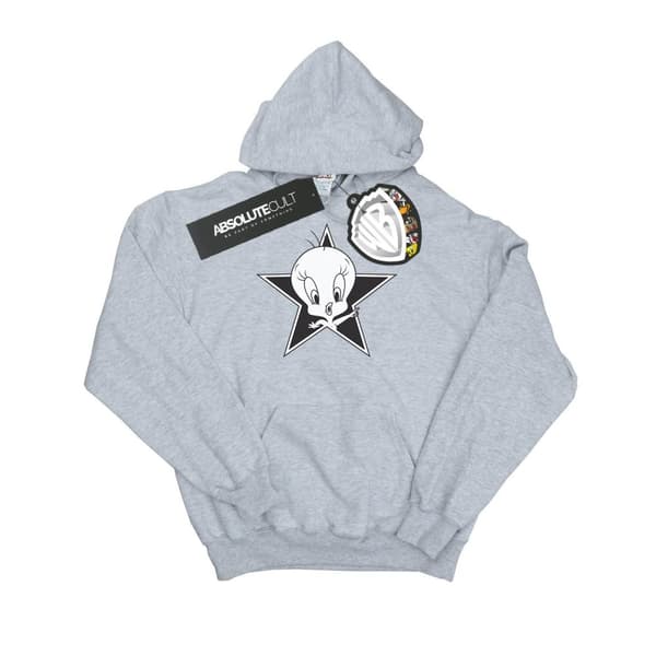 Looney Tunes Girls Tweety Pie Mono Star Hoodie
