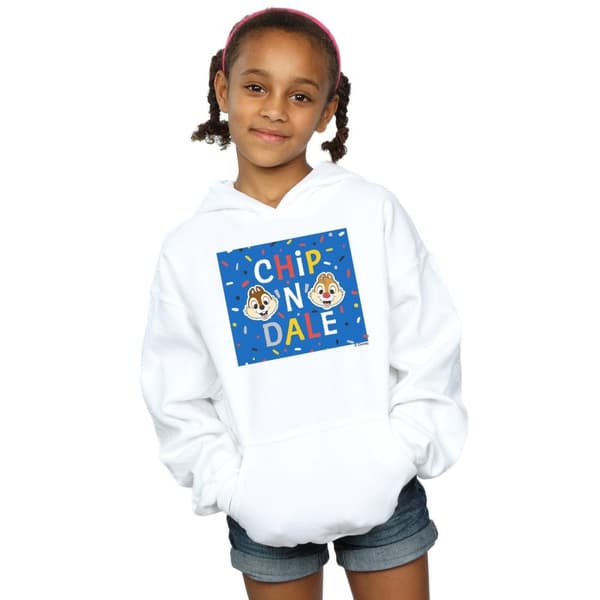 Disney Chip N Dale Blue Frame-hoodie för flickor